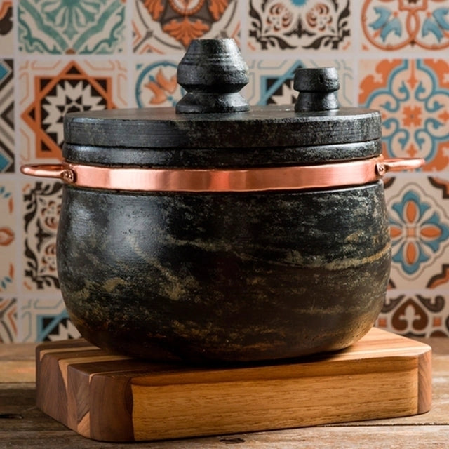 Panela de Pressão de Pedra - 8 Litros + Panela de arroz