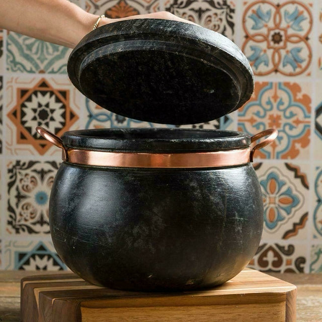 Panela de Pressão de Pedra - 4 Litros + Panela de arroz