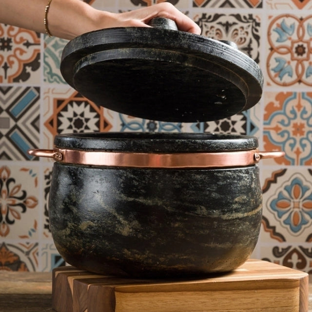 Panela de Pressão de Pedra - 8 Litros + Panela de arroz